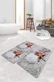 Mijölnir Juego de alfombrillas de baño Starfish Multicolor